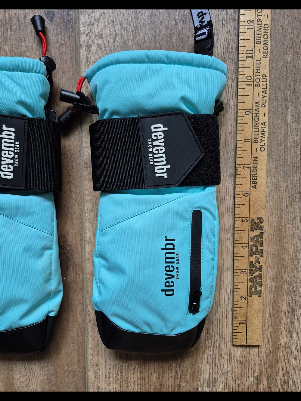 Devembr Adult Teal Ski Mittens Gloves Size Small Ski Snowboard Winter - Picture 2 of 7